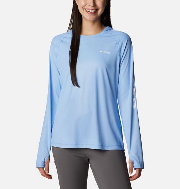 Columbia PFG Tidal Deflector Hoodies Blue For Women's NZ98740 New Zealand